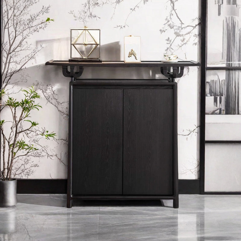 Armoire d'appoint moderne et multifonctionnelle en bois., Noir