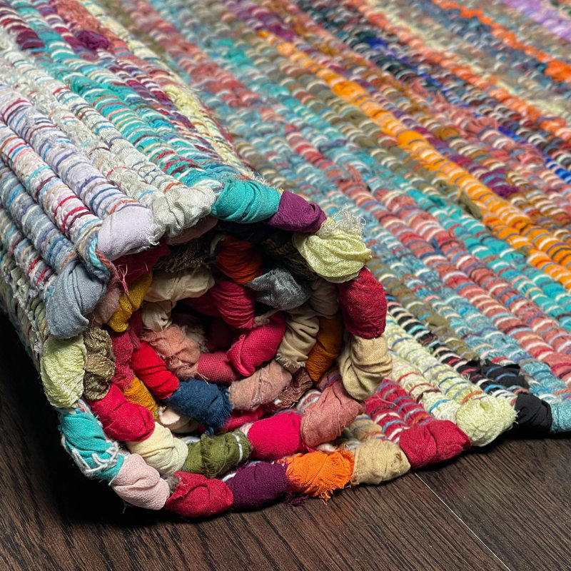 Pablo Cotton Striped Indoor Rug, Runner 2" x 7"