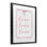 «Cursive Love and Pink Bow», reproduction imprimée sous verre, conception de Lucille Price