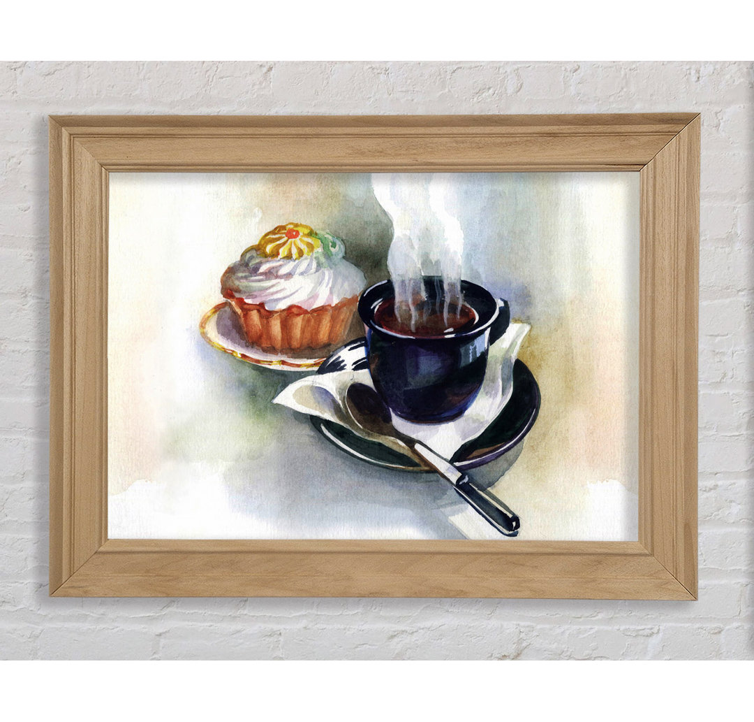 Cake And Coffee - Einzelne Bilderrahmen Kunstdrucke