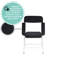 Fauteuil de dessin portatif avec rembourrage en mousse pliable
