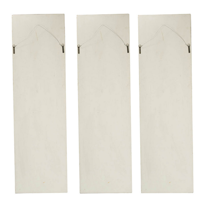Elegant Off-White Magnesia Tall Wall Art Panel Set