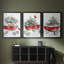 Art de Noël de Noël Cxxxv - Toile tendue avec châssis sur mesure - 3 pièces-2084872674-2084872673