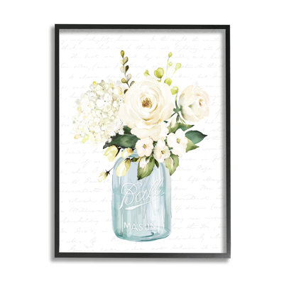 " Classic White Flower Bouquet " by Lettered And Lined