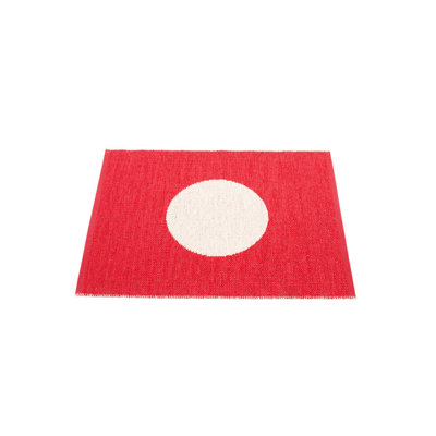 VERA SMALL ONE Hand Loomed Dots Area Rug in Red