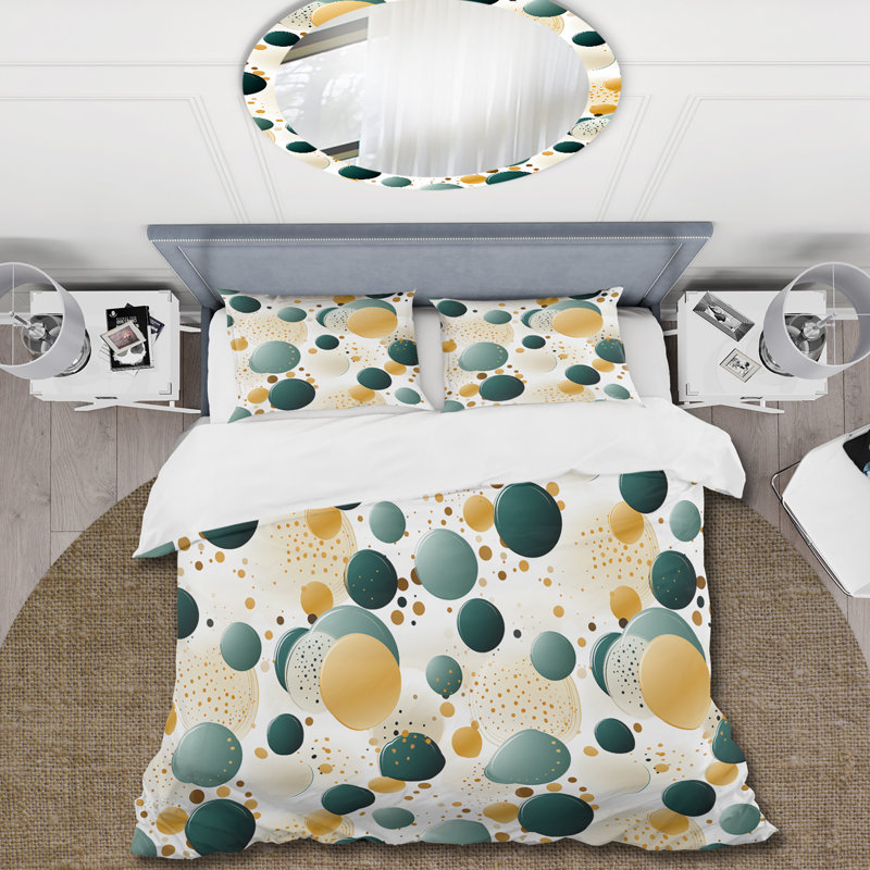 Ensemble de housse de couette à pois Urban Oasis, Housse de couette pour très grand lit et 2 très