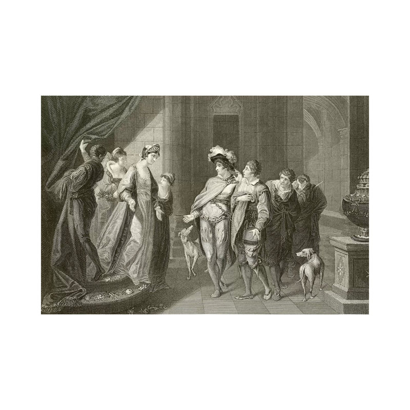 The Interview Between Edgar And Elfrida by Angelica Kauffmann - Wrapped Canvas Print, 20.32cm H x 30.48cm W x 1.91cm D