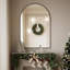 Miroir de salle de bain pour mur, miroir de salle de bain arqué pour meuble-lavabo au-dessus de l'évier, cadre en métal avec verre incassable HD pour entrée, salon, chambre à coucher-437225704-437225706-354296267