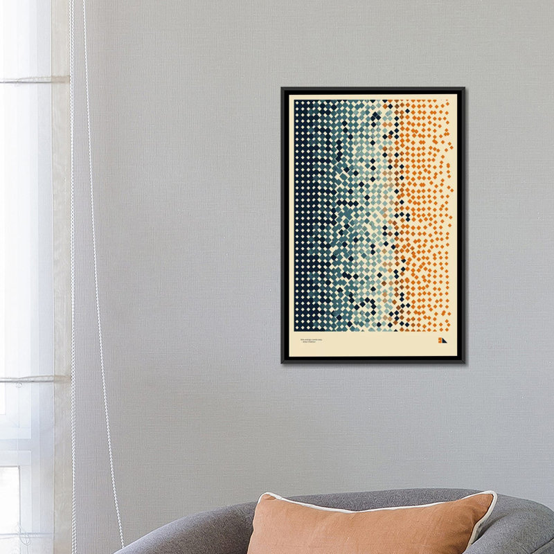 «Entropy», impression sur toile, H 26 po x l 18 po x P 1,5 po, Toile avec cadre noir, Pas de tapis