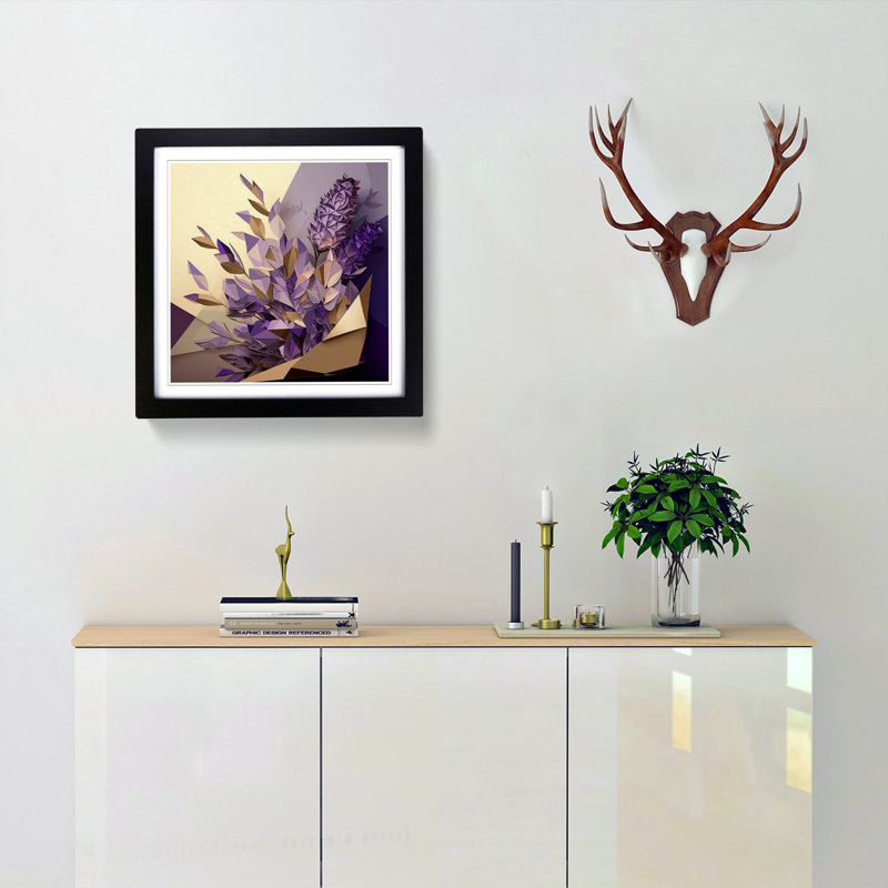 Single Picture Frame Print on Wood, Black Framed