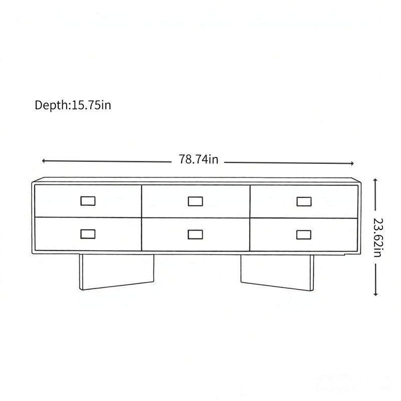 Simple and Retro Designed Brown TV Cabinet