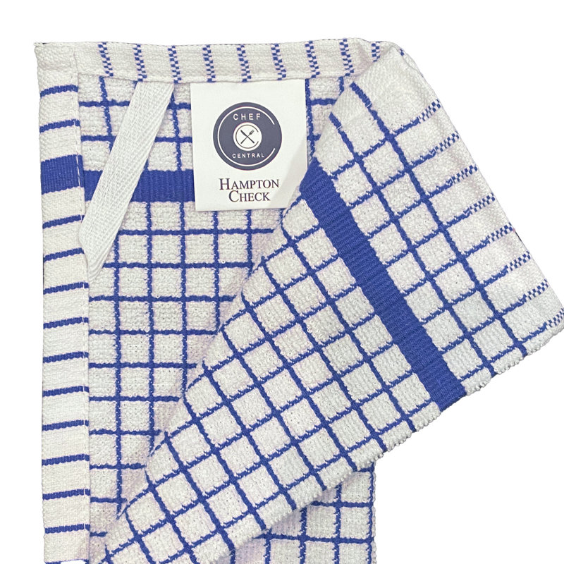 Cotton Checkered Dish Cloth Kitchen Towel, Blue