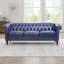Canapés 3 places Chic Chic, cuir pu bleu, idéal pour la maison