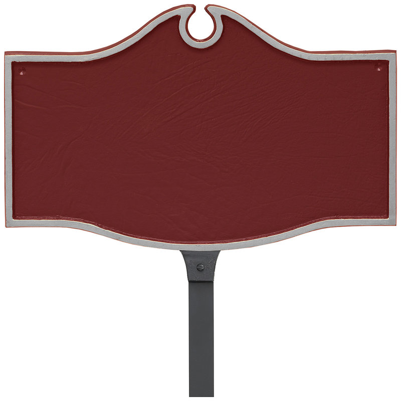 Plaque coloniale Colonial Petite, Oui, Rouge brique / Argent