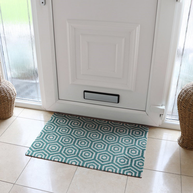 Non-Slip Geometric Indoor Doormat, Rectangle 50cm W x 75cm L