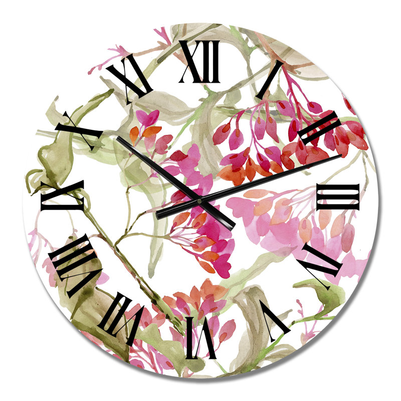 Horloge murale Meadow Weeds and Herbs III, Petit