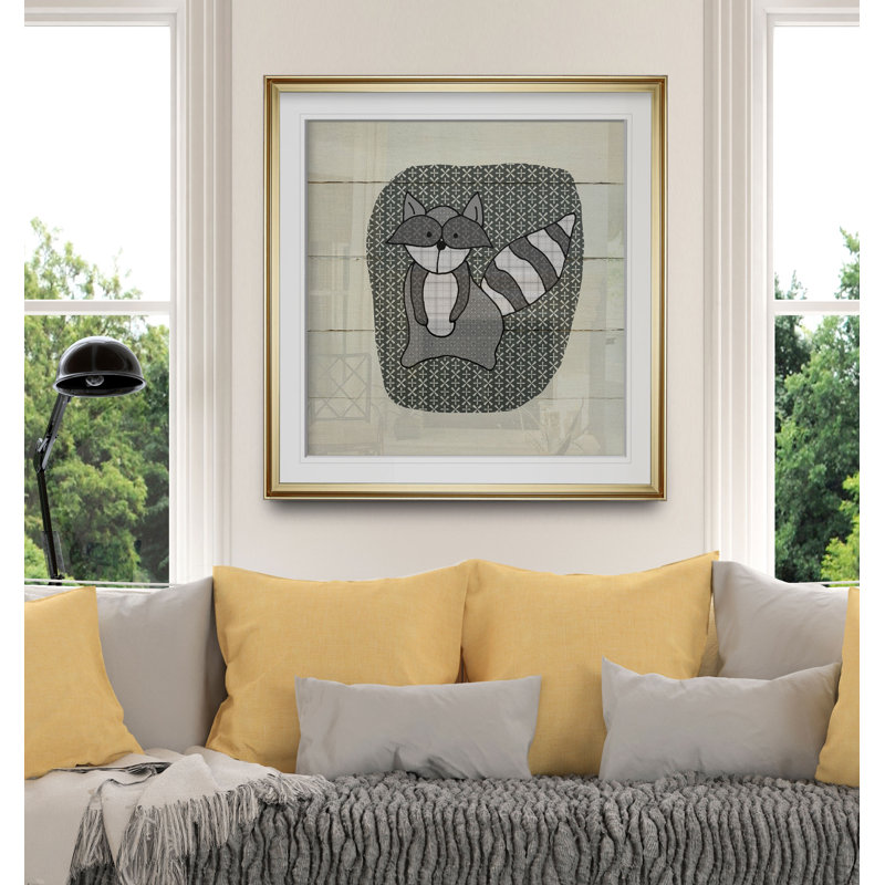 Kopf «Woodland Creatures Raccoon», art, H 17,5 po x l 17,5 po x P 1,5 po, Encadrement doré