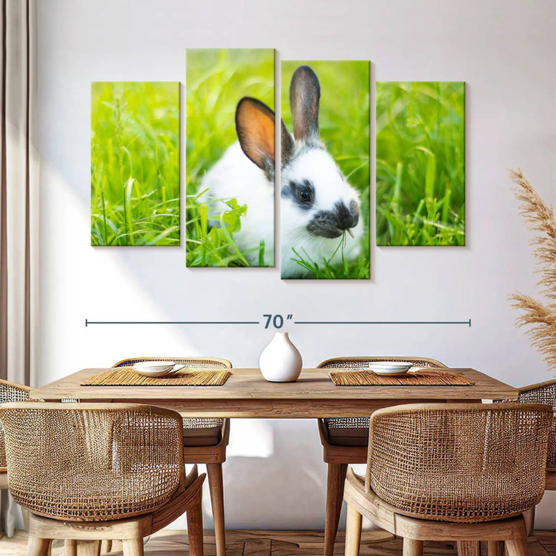 Brampt Grass Munching Rabbit, 42" H x 68" W