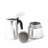Stainless Steel Moka Pot, 200 ml (6.5 oz), 4-Cup Espresso Maker, Induction Compatible Stovetop Coffee Pot, Silver