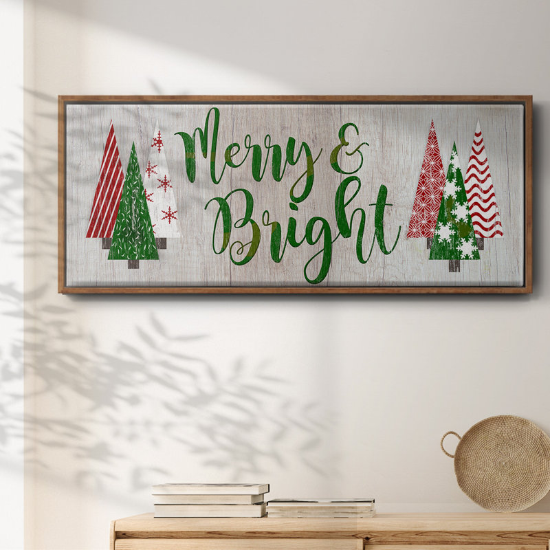 Merry & Bright- Framed Canvas