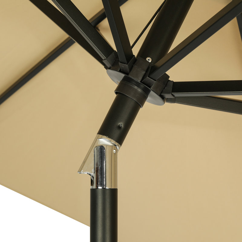 Stacia 108'' Octagonal Market Umbrella with Breez-Tex Canopy, Taupe