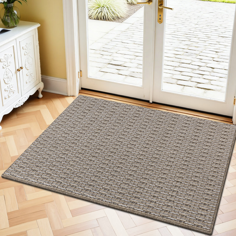Paillasson intérieur antidérapant lavable à la machine, Beige, L 36 po x l 24 po