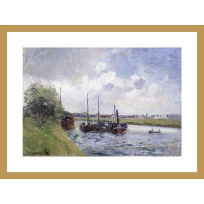 «The Banks of the Oise Near Pontoise» par Camille Pissarro, impression giclée encadrée