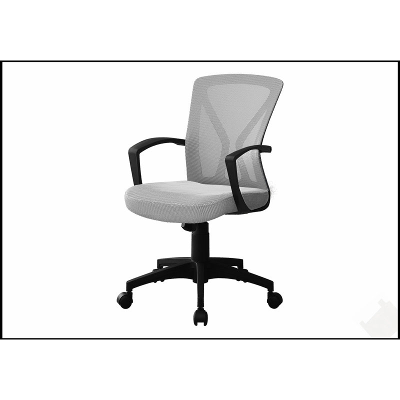 Chaise de bureau ergonomique pivotante à hauteur réglable avec dossier en filet et siège rembourré pour une expérience de travail confortable