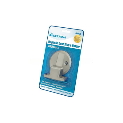 Deltana MDHF25BP3 Magnetic Door Holder Flush 2-1/2" Diameter Blister Pack in Polished Brass