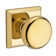 Round Privacy Door Knob with Traditional Square Rose