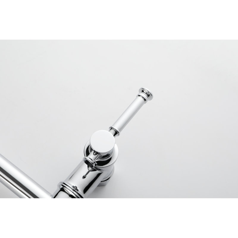 Modern Wall Mount Pot Filler - Brass, Rotating Arm Design, Consistent Water Flow, Corrosion Resistance Finish Faucet For Two-Attachment, Flexible Movement, Drip-