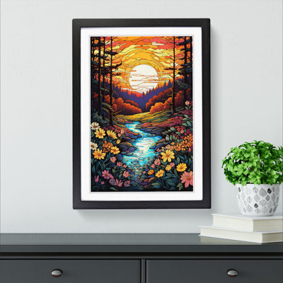 Spring Forest Pop - Single Picture Frame Print on Wood