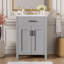 Ensemble de meuble-lavabo de salle de bain avec lavabo en céramique, conception luxueuse peu encombrante et portes à fermeture en douceur pour les salles de bain modernes