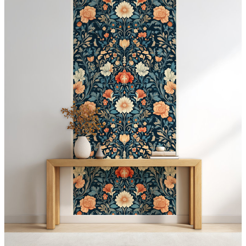 Adhésif décoratif mural William Morris, H 108 po x l 52 po