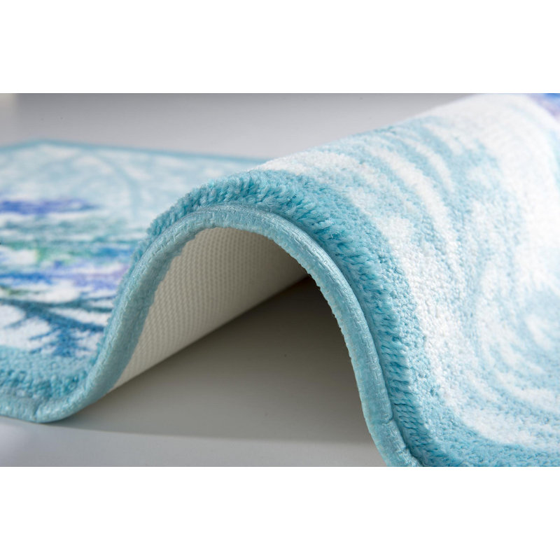 Ensemble de 2 tapis de bain Obadiah, Bleu
