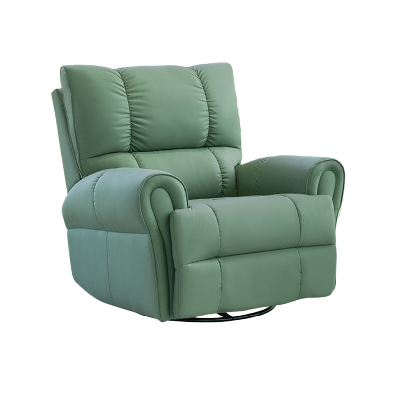 Nidhin Faux Leather Recliner, Green Faux Leather