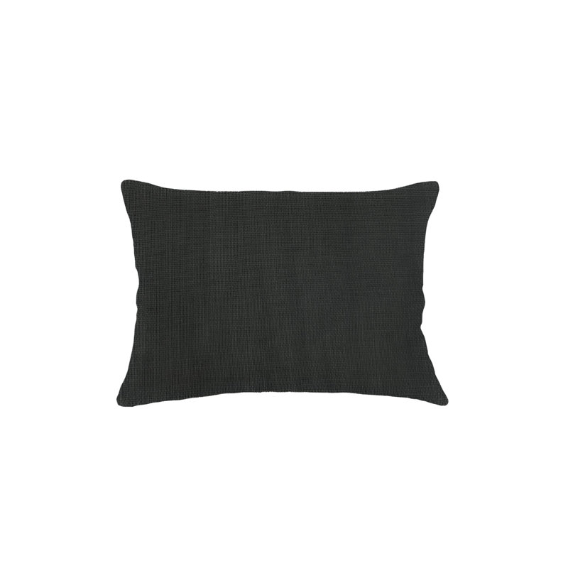 Linen Pillow Cover & Insert, Black