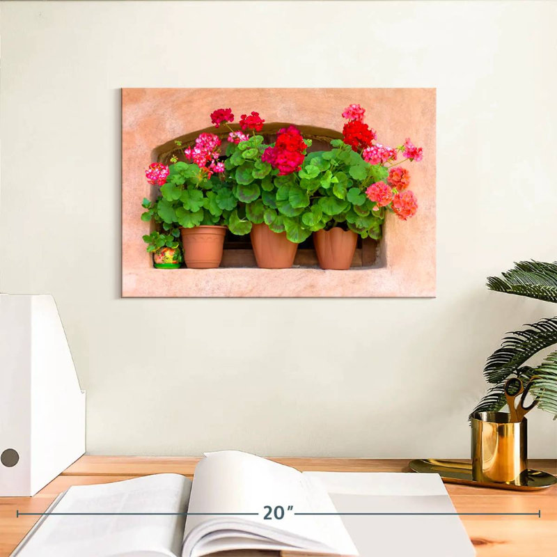 Harnek Potted Geraniums, 8" H x 12" W