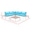 97.75'' Wide Metal Patio Sectional with Cushions