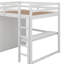 Lit mezzanine double en bois avec garde-robe intégré-2054172342