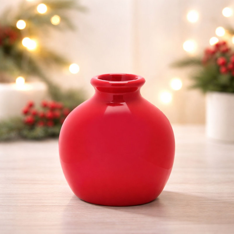 Mini vase en bourre de dolomite (ensemble de 4)