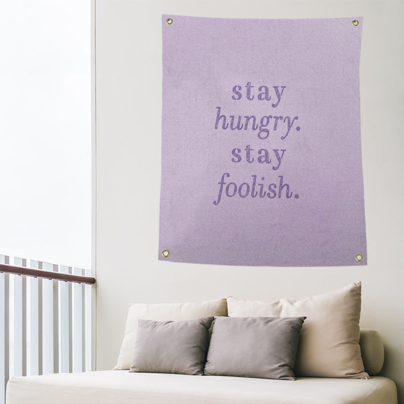 Tapisserie de devis en polyester à la main, Mauve, H 59 pi x l 50 po