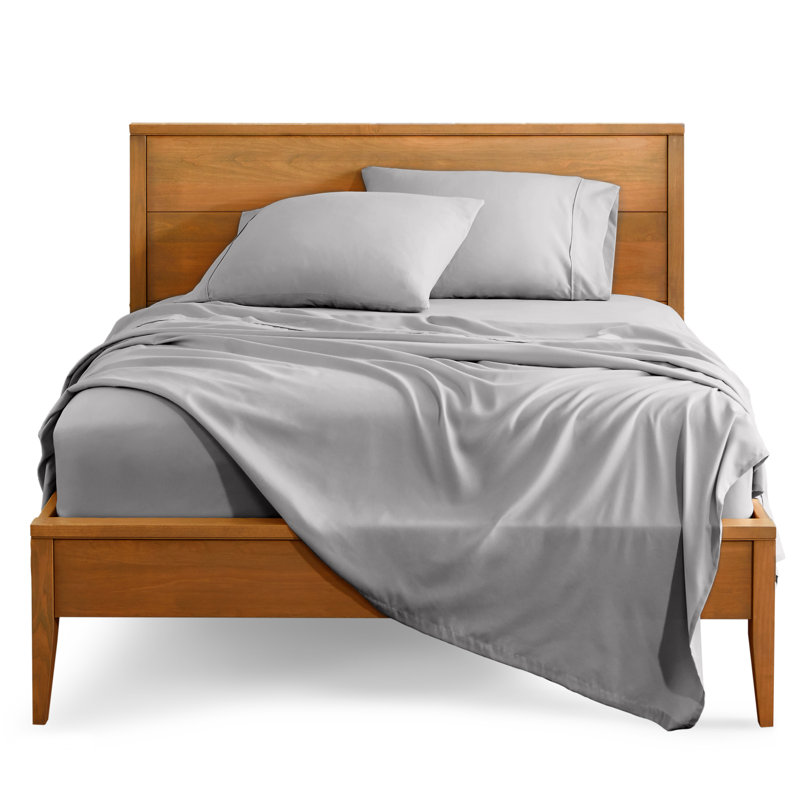 Bare Home Ultra-Soft Microfiber Sheet Set, Full XL Sheet Set + 1 Fitted Sheet+2 Pillowcases, Heathered Taupe