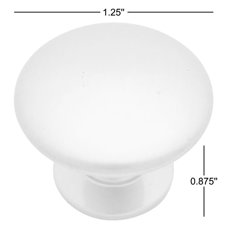 CK Series 1 1/4" Diameter Mushroom Knob, Satin Nickel (Pewter)