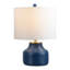 Lampe de table à DEL Malone de 20 po de style transitionnel moderne côtelée en résine/métal, en forme de pot à gingembre-1698549797