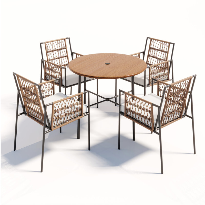 Ensemble repas d'extérieur 5 pièces 5 pièces