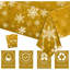 2 Pack Gold Glitter Snowflower Christmas Tablecloth - Plastic Rectangle Table Cover 137*274cm for Party, Winter Holiday, Xmas Table Décor