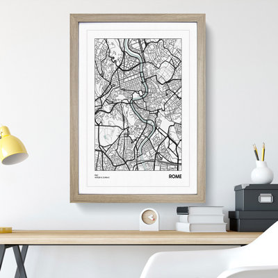Map Rome Italy - Picture Frame Graphic Art