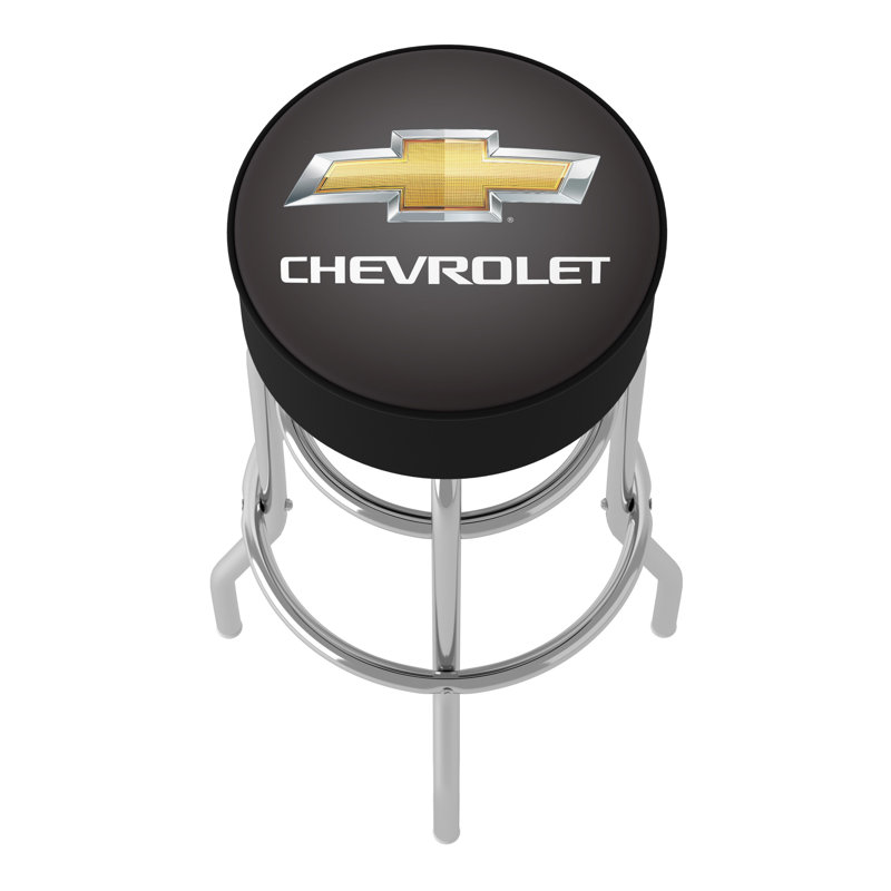 Swivel Upholstered Counter Stool with Metal Frame