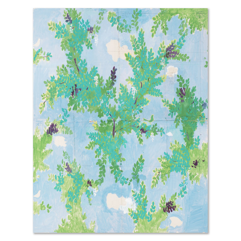 Arbres Et Nuages Print by Paule Marrot, Unframed, 54" H x 42" W x 1.25" D